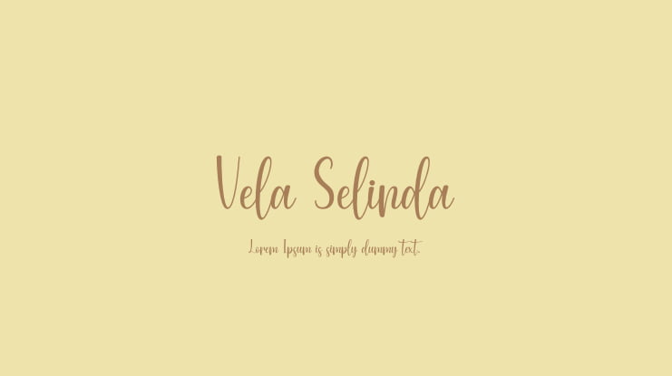 Vela Selinda Font