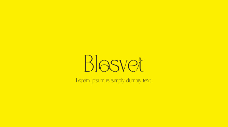 Blosvet Font