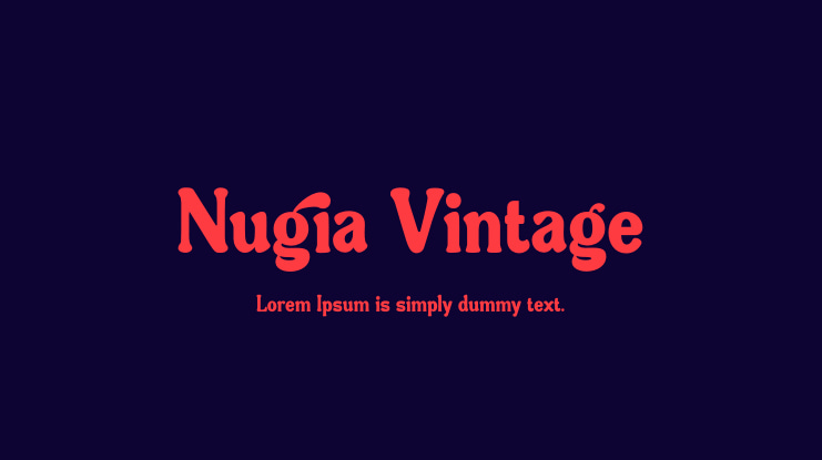 Nugia Vintage Font
