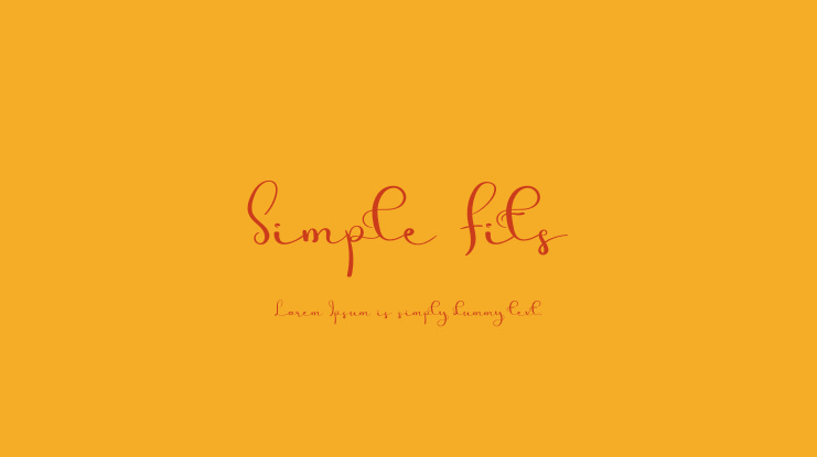 Simple Fits Font
