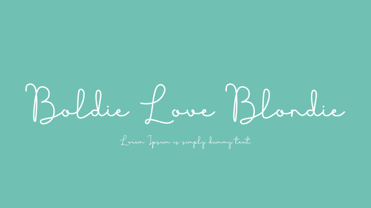 Boldie Love Blondie Font
