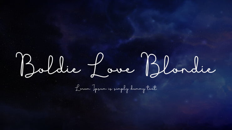 Boldie Love Blondie Font