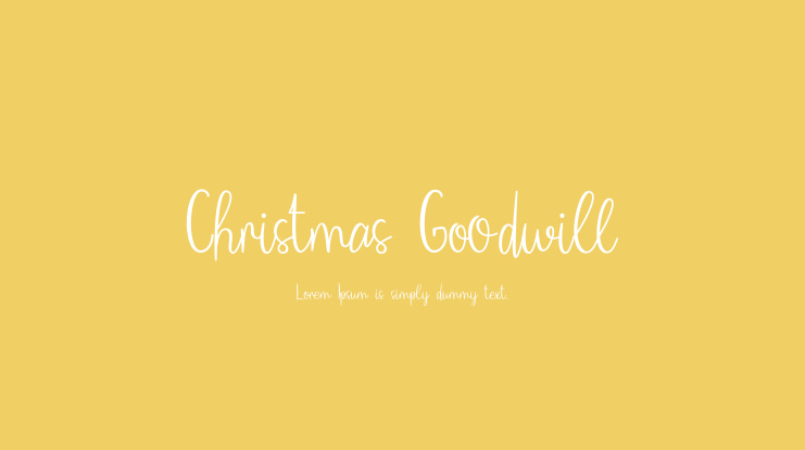 Christmas Goodwill Font