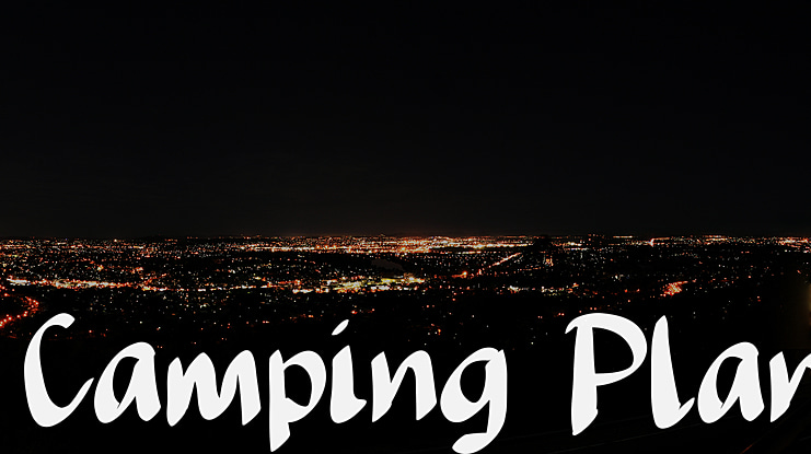 Camping Plan Font