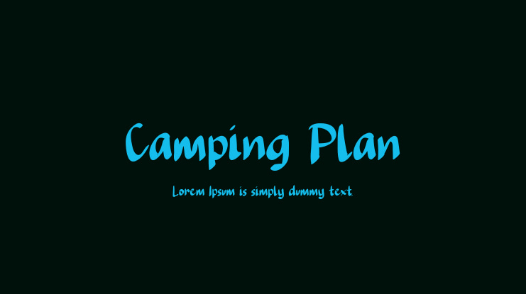 Camping Plan Font