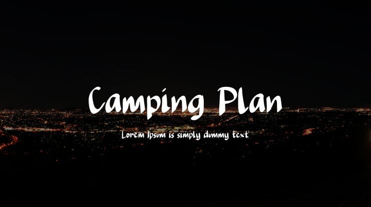 Camping Plan Font