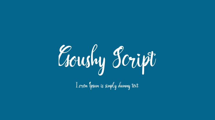 Goushy Script Font