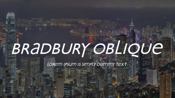 Bradbury Oblique Font