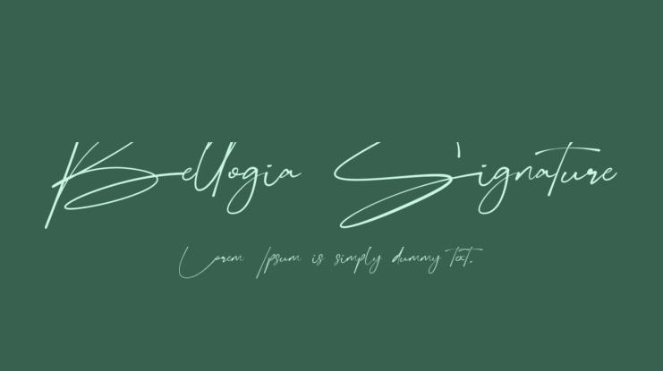 Bellogia Signature Font