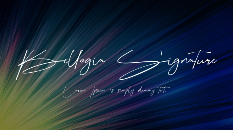 Bellogia Signature Font