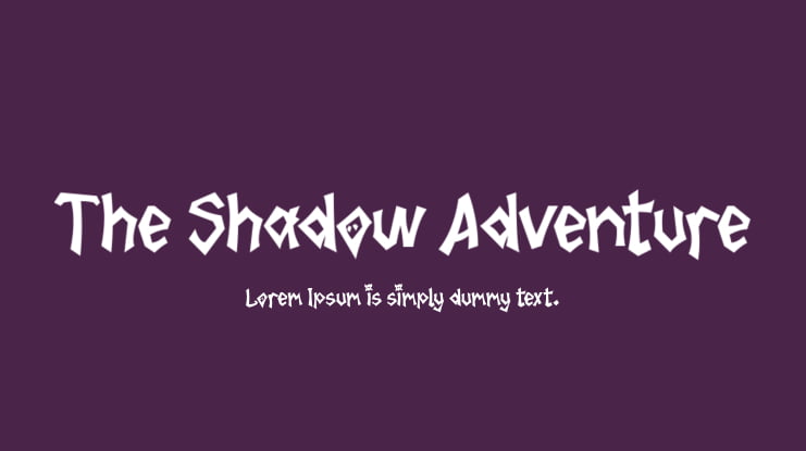 The Shadow Adventure Font