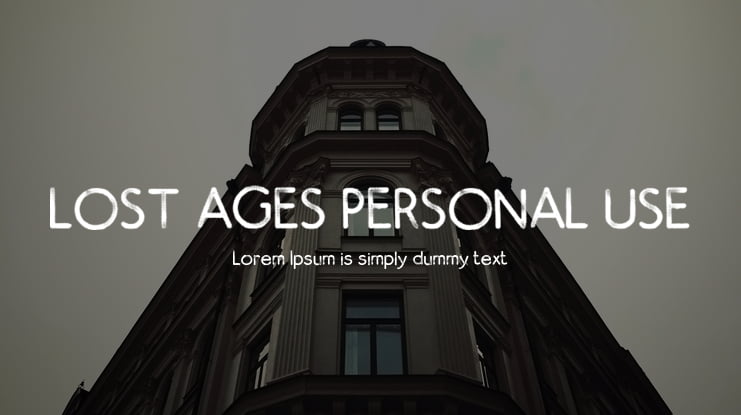 LOST AGES PERSONAL USE Font