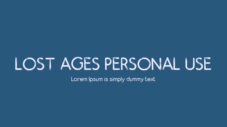 LOST AGES PERSONAL USE Font