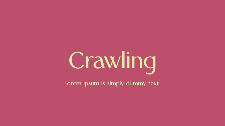 Crawling Font