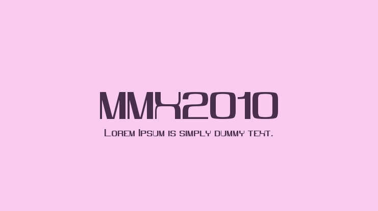 MMX2010 Font