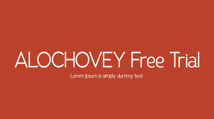 ALOCHOVEY Free Trial Font