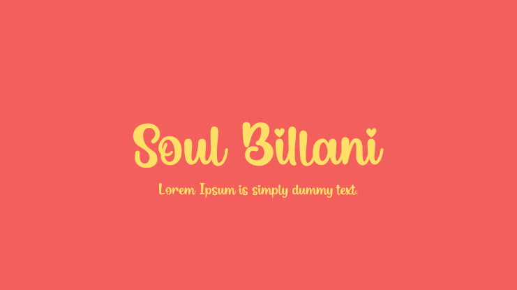 Soul Billani Font