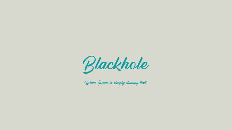 Blackhole Font