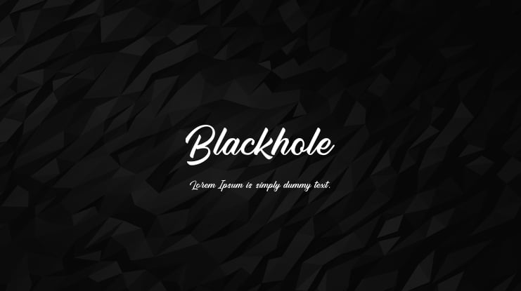 Blackhole Font