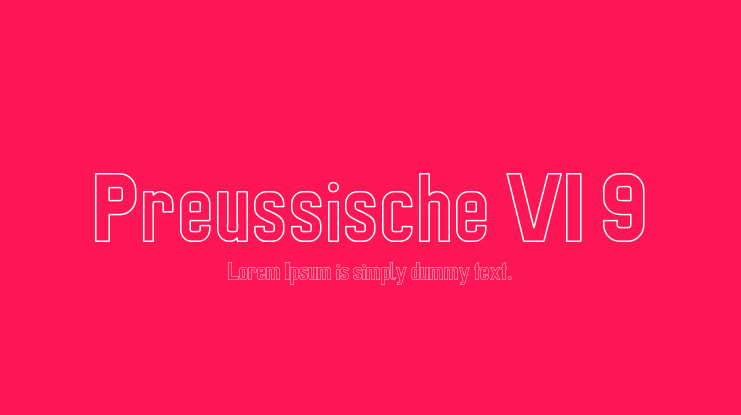Preussische VI 9 Font Family