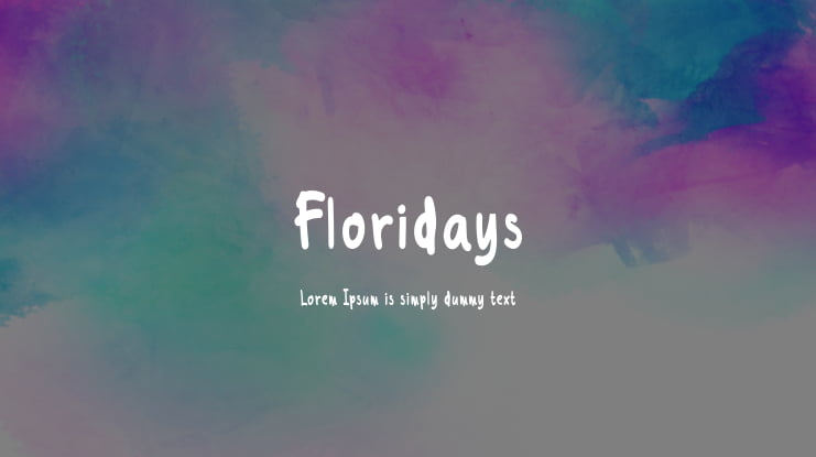 Floridays Font
