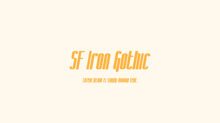 SF Iron Gothic Font Family