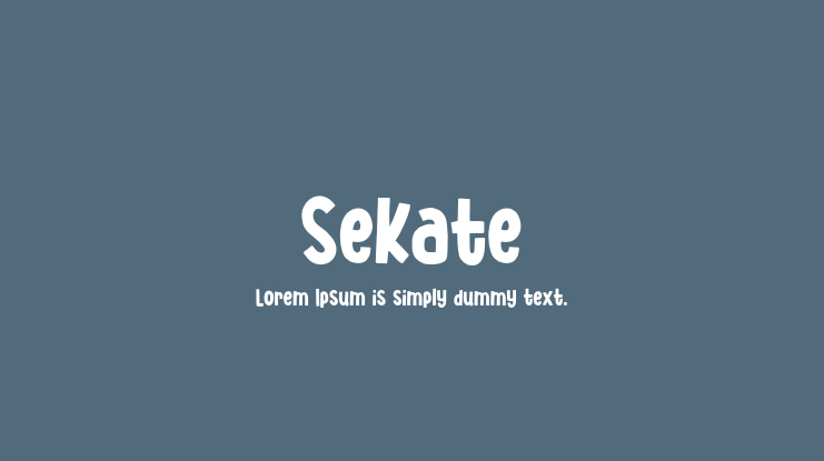 Sekate Font