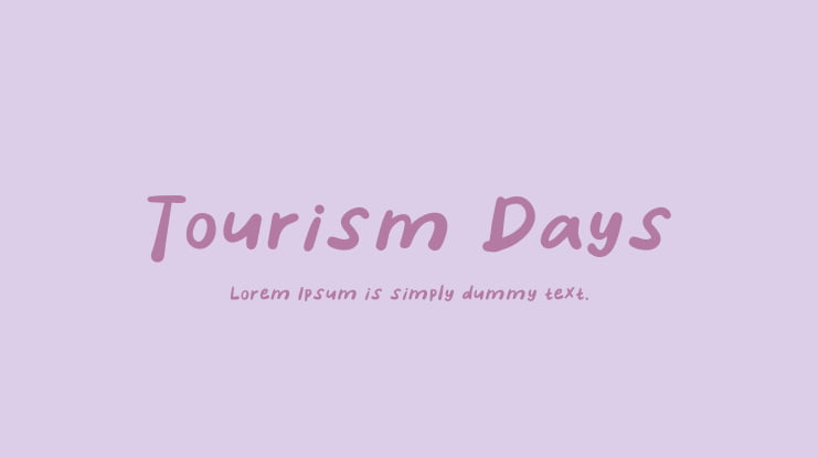 Tourism Days Font