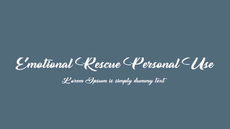 Emotional Rescue Personal Use Font