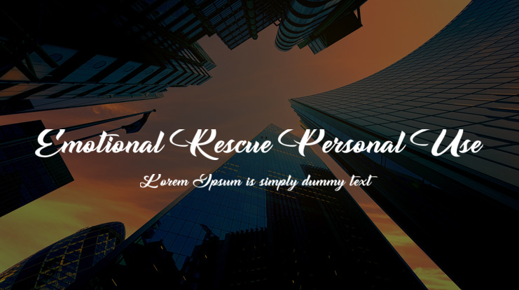 Emotional Rescue Personal Use Font