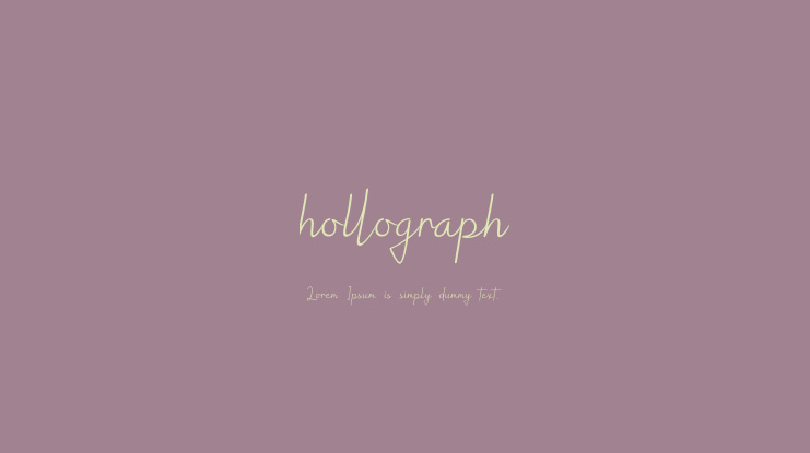 hollograph Font