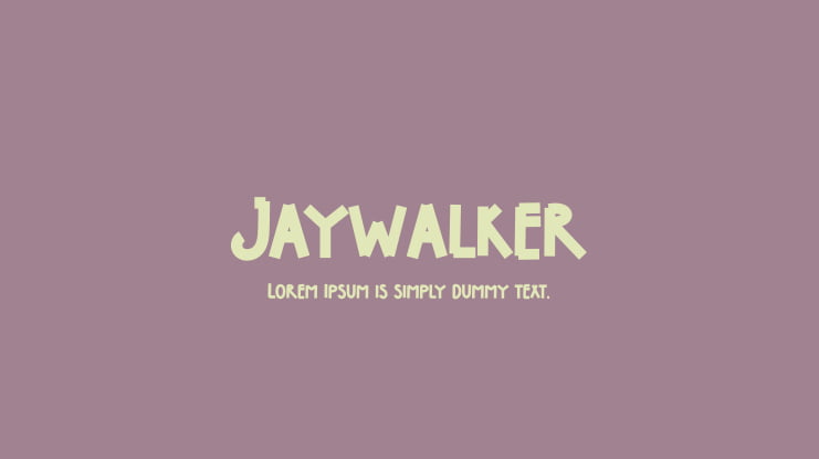 Jaywalker Font