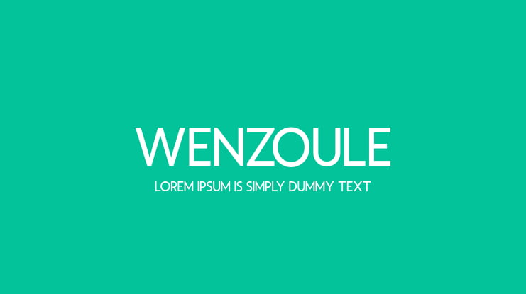 Wenzoule Font