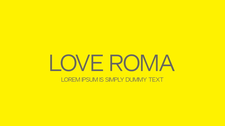 Love Roma Font