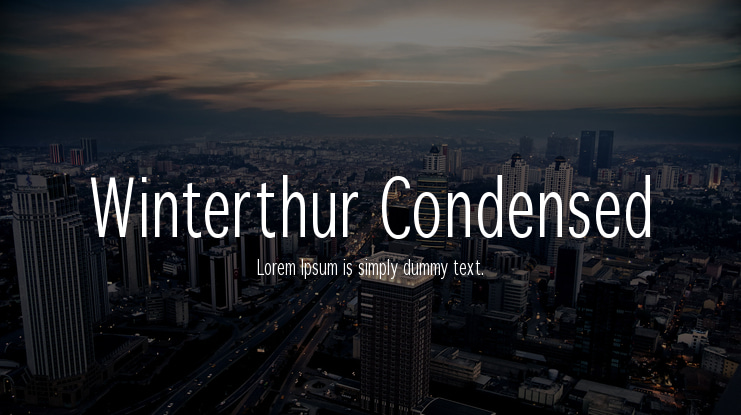 Winterthur Condensed Font Family