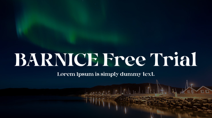 BARNICE Free Trial Font