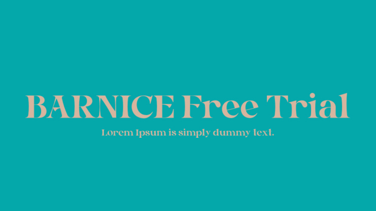 BARNICE Free Trial Font