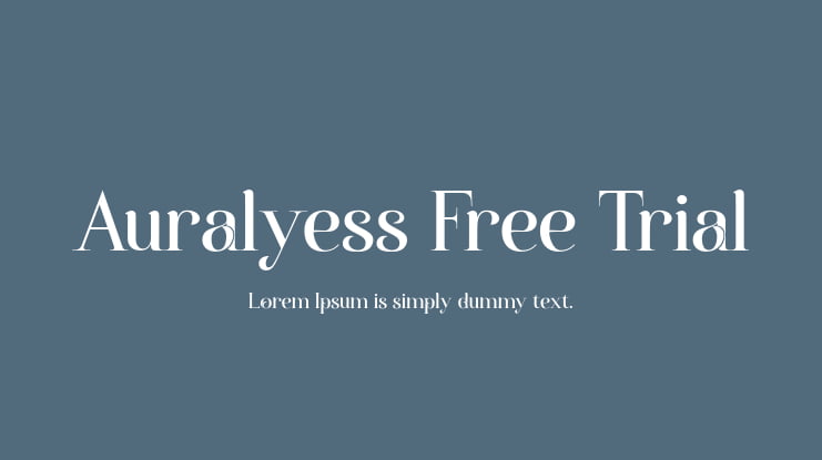Auralyess Free Trial Font