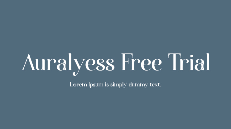Auralyess Free Trial Font