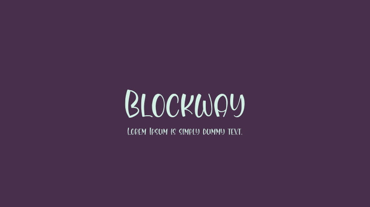 Blockway Font