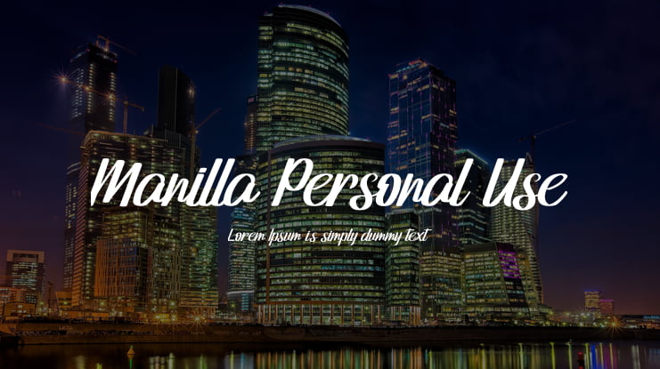 Manilla Personal Use Font