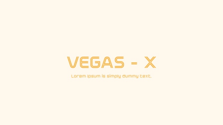VEGAS - X Font Family