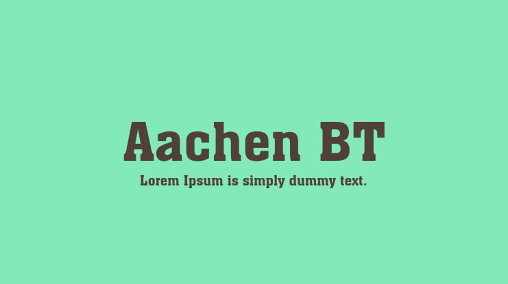 Aachen BT Font Family