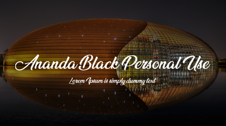 Ananda Black Personal Use Font