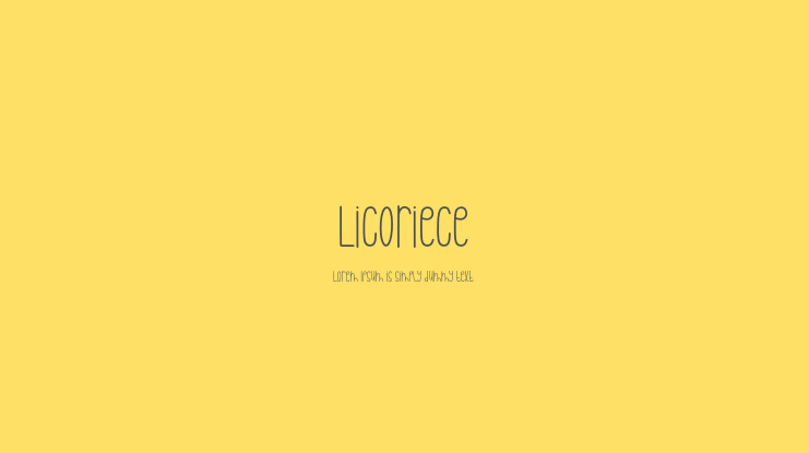 Licoriece Font