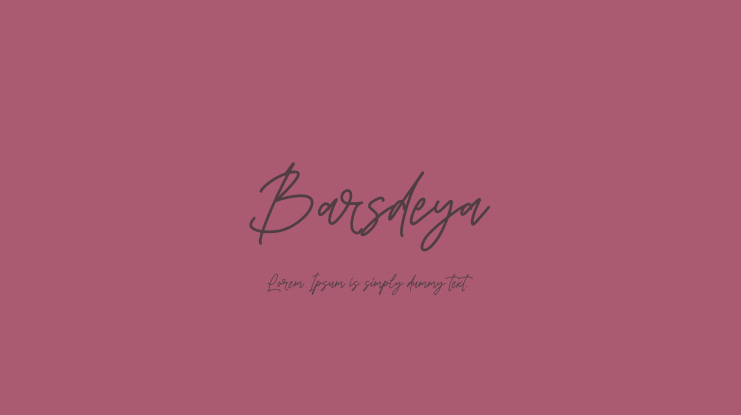 Barsdeya Font