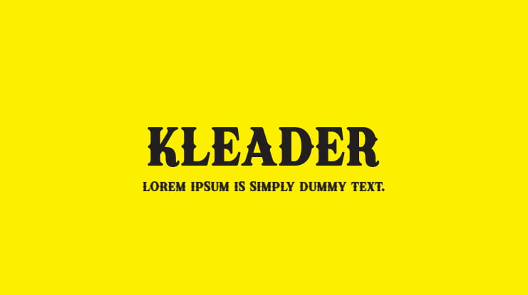 Kleader Font