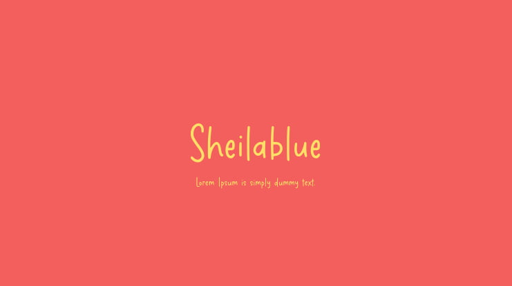 Sheilablue Font