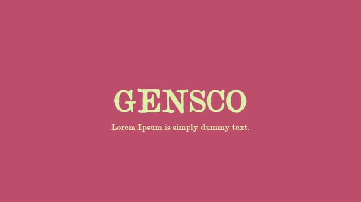 GENSCO Font Family