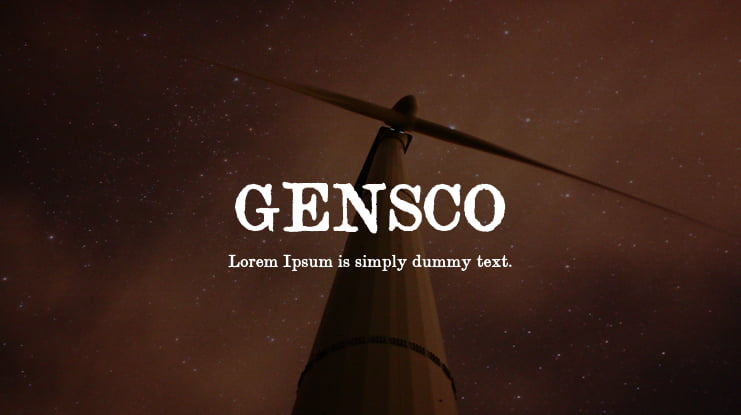 GENSCO Font Family